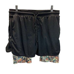 Savage Tacticians Shorts‎ Mens Large Black Lined Lounge Gym pockets Camo